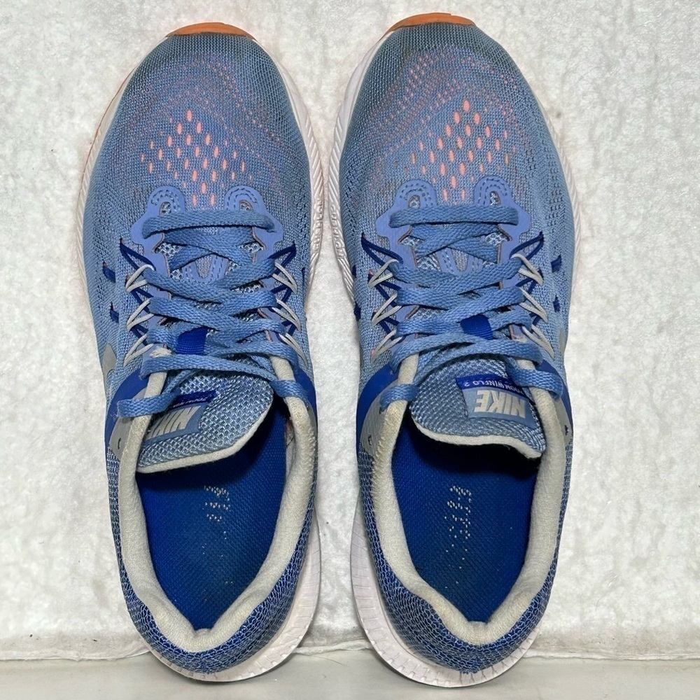 Nike Womens Zoom Winflo Blue/Silver Knit Running Athletic Sneakers Shoes SZ 7 - Picture 5 of 11